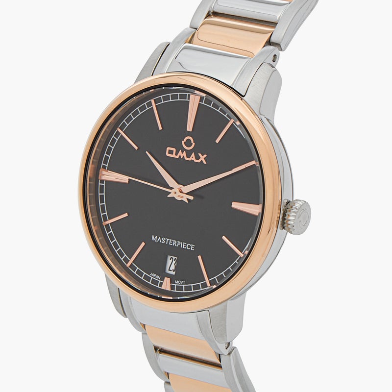 OMAX ساعة أومكس ماستربيس للنساء - أسود وذهب وردي - Image 4